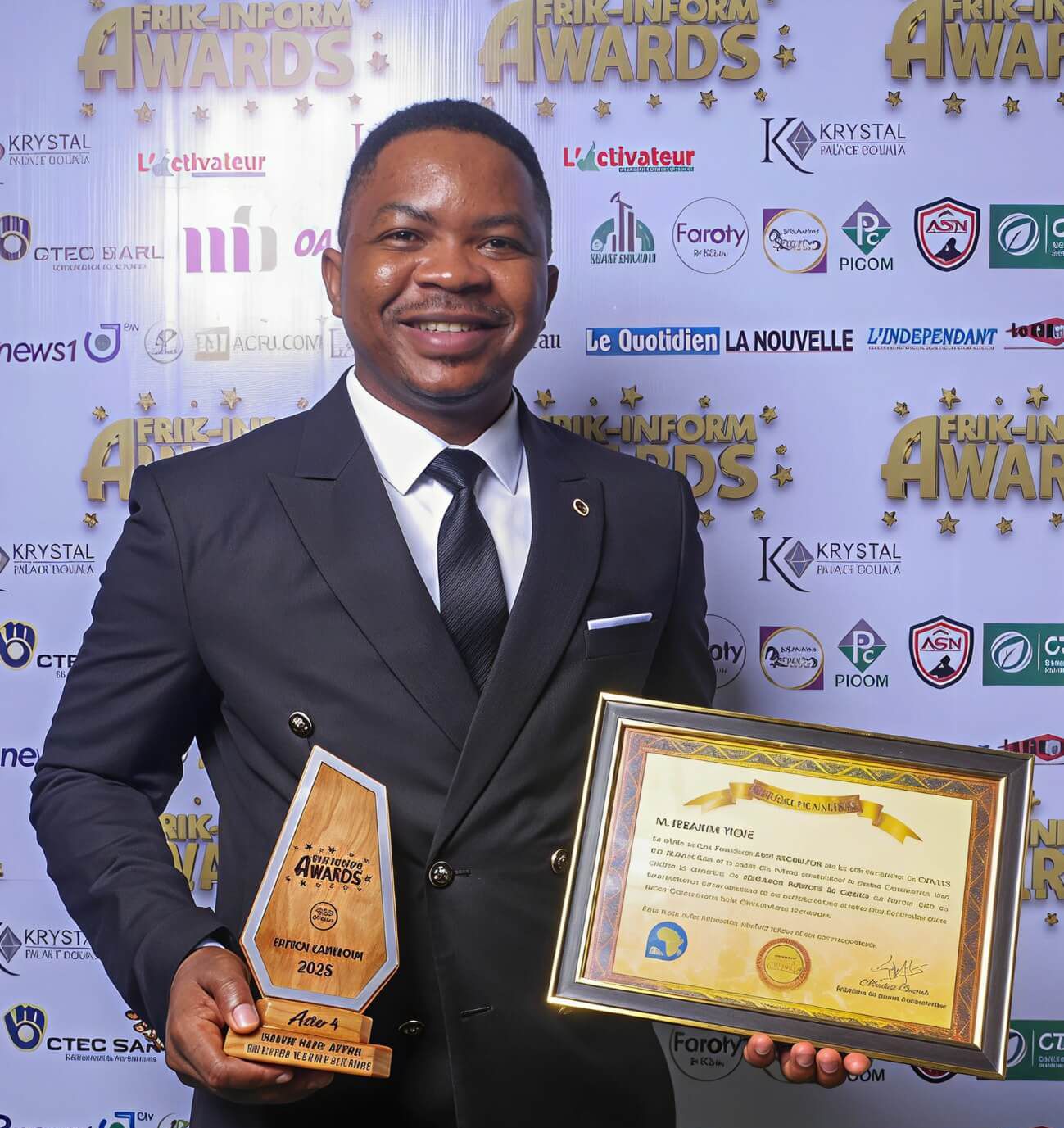 Communiqué officiel : Ibrahim Yiche distingué « Révélation politique de l’année » aux Afrik-Inform Awards 2025